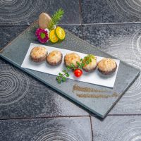 Y1.Charcoal-Grilled Mushroom with Shrimp炭烤香菇虾肉